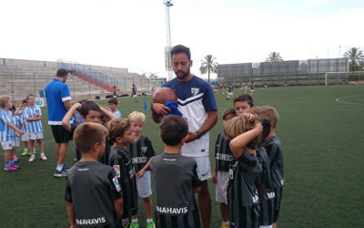 Malaga CF Group with Pro PLayer Malaga CF Group with Pro PLayer